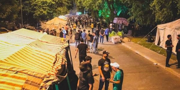 Sit-in tents near Baghdad’s Green Zone to protest the election results (Pictures)