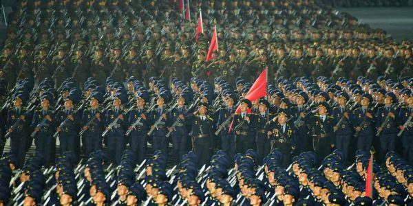 North Korea holds paramilitary parade to mark its 73rd anniversary (Pictures)